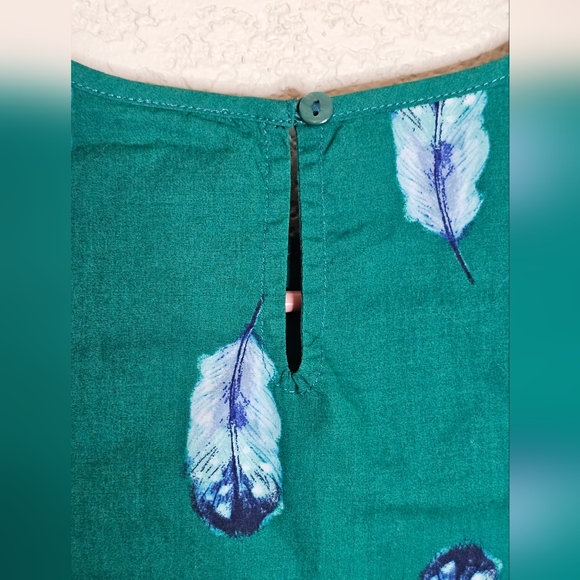 Gymboree Feather print peplum shirt Size Large 10-12 - Picture 5 of 7